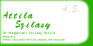 attila szilasy business card